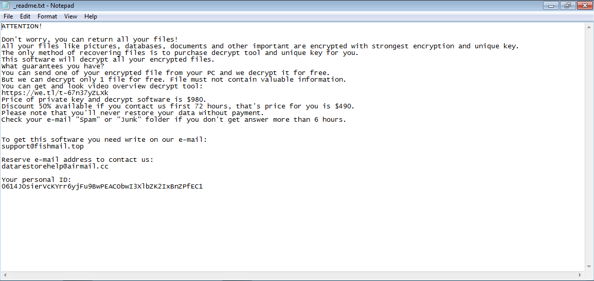 Manw Ransomware _readme.txt ransom note