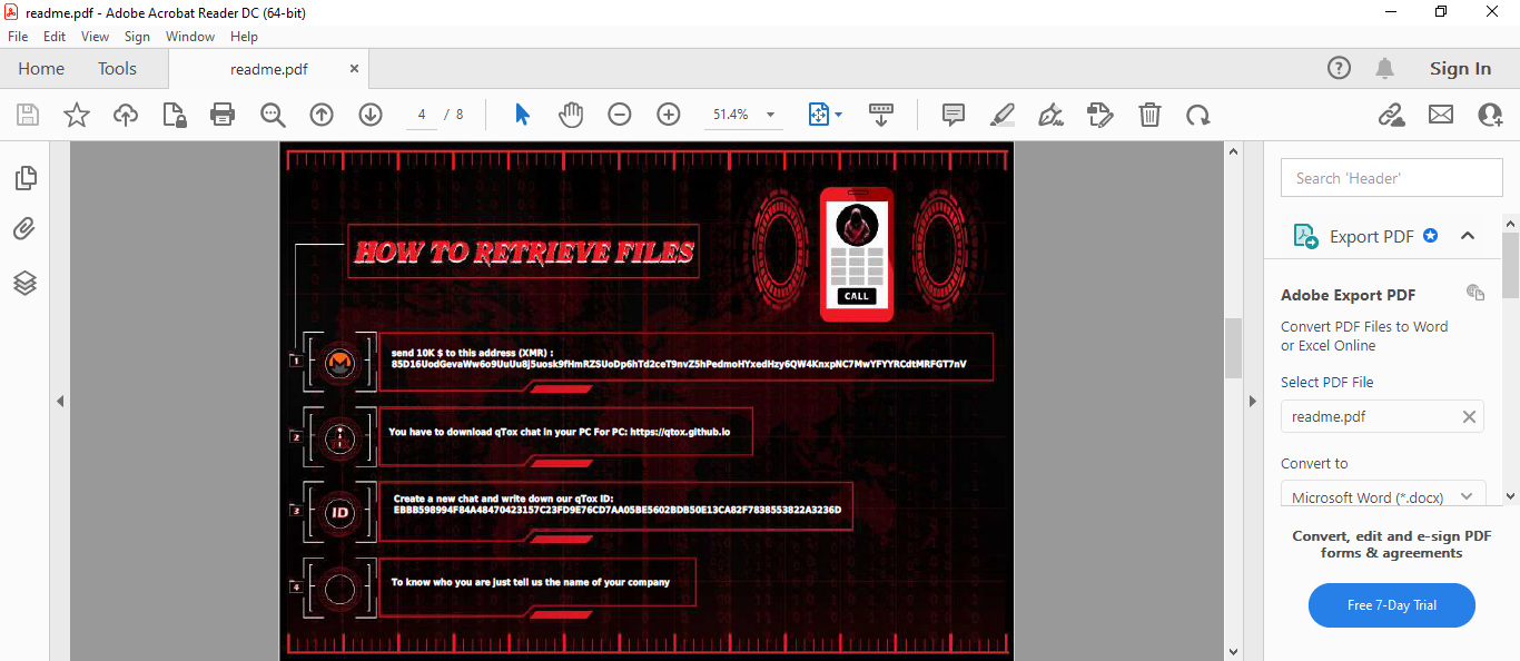 Dark Power ransomware readme.pdf ransom note page 2