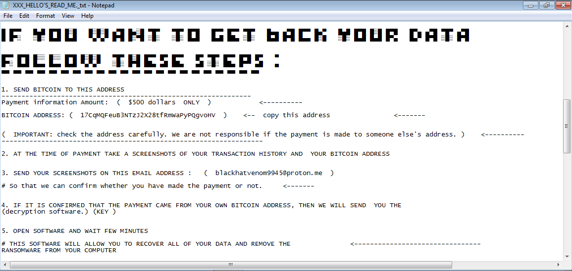 Puspa2 Ransomware ransom note page 2