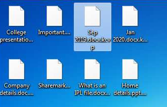 Files encrypted by Kcvp ransomware