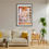 Thumbnail: Framed OOAK ROC Skyline print on a white shelf with plants and soft, modern lighting.