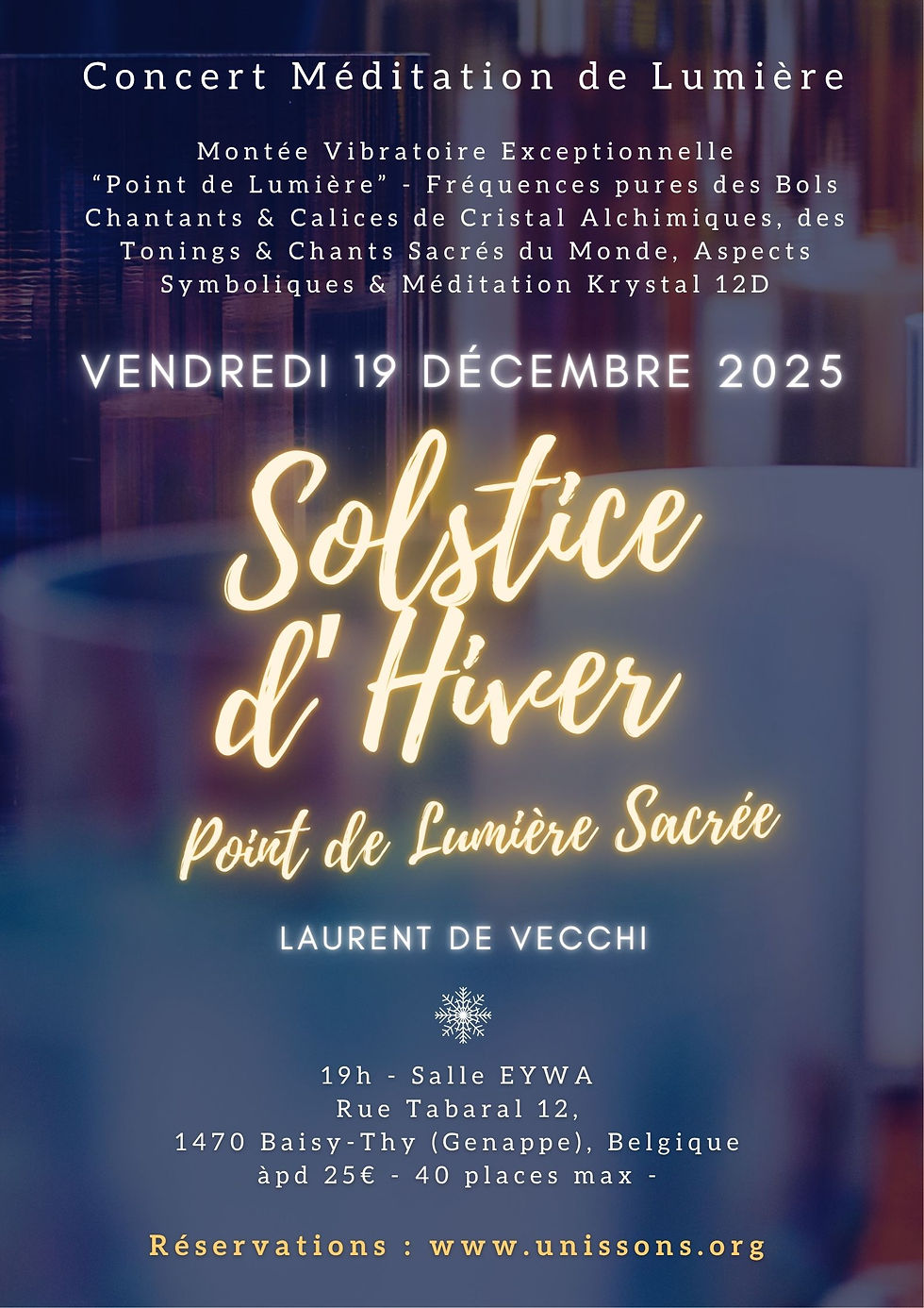 Concert Méditation de Lumière - Solstice d'Hiver - Point de Lumière Sacrée