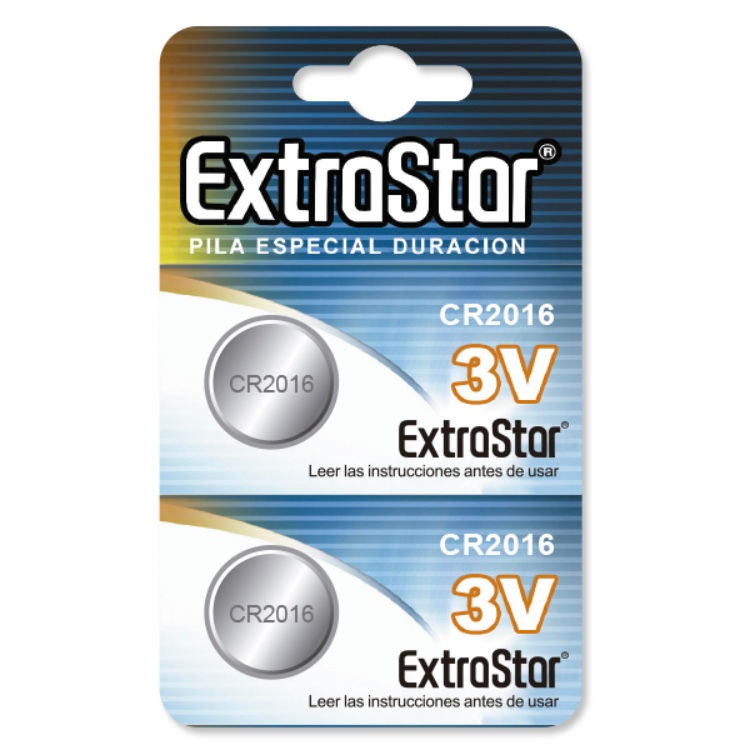 EXTRASTAR pilas botón CR2016