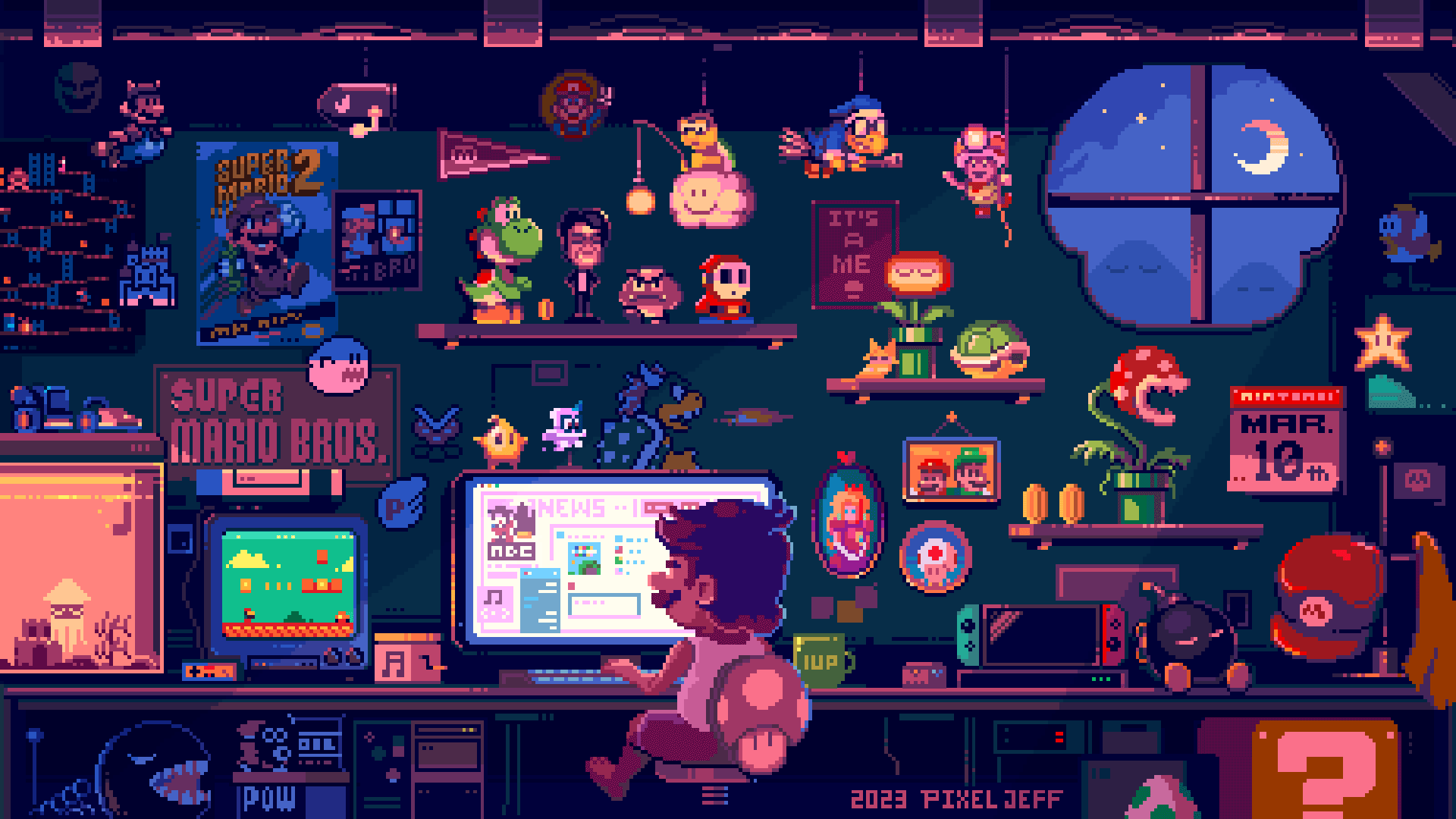 Chill Mario 2023 ver_, Pixel Jeff.gif