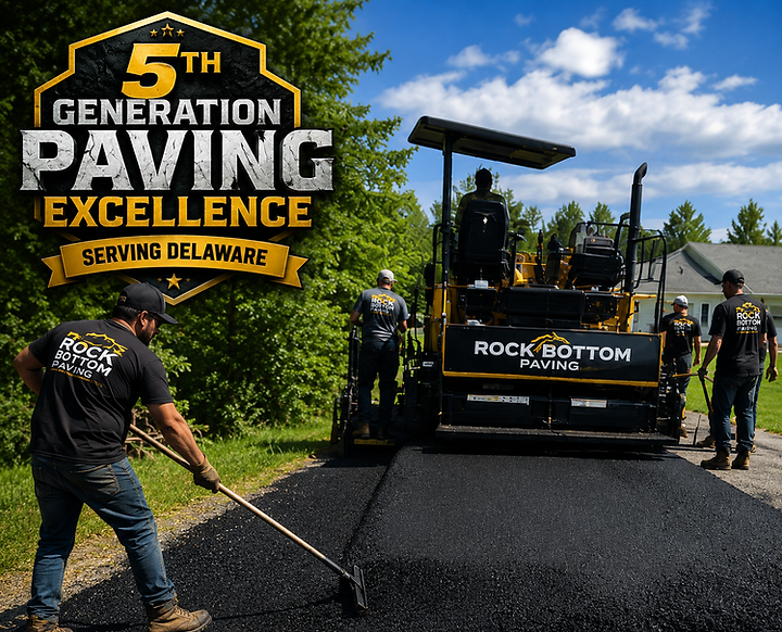 Rock Bottom Paving family-owned paving company serving Delaware Crew Working