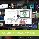 Business website design with dashboard-style layout and content interface