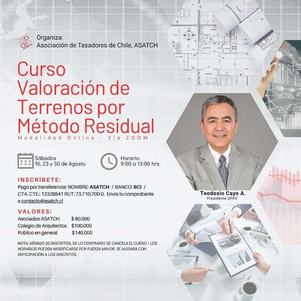 Curso Valoración de Terrenos por Método Residual