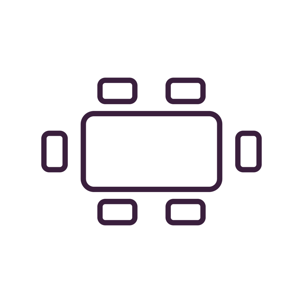 Icon of a meeting table for a speaking coach workshop