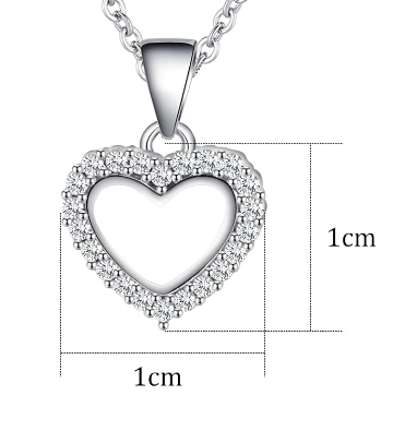 Silver Radiant Heart Necklace