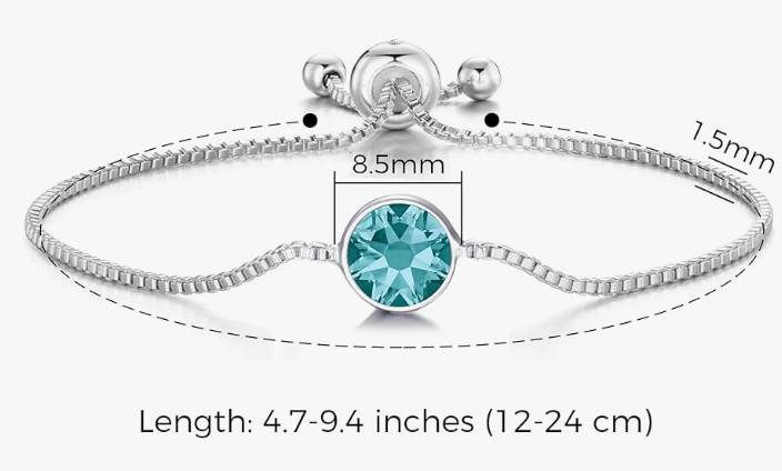  Blue Crystal Bracelet Created with Zircondia Crystals
