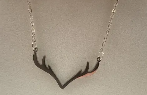 Stainless Steel Stag Antlers Necklace