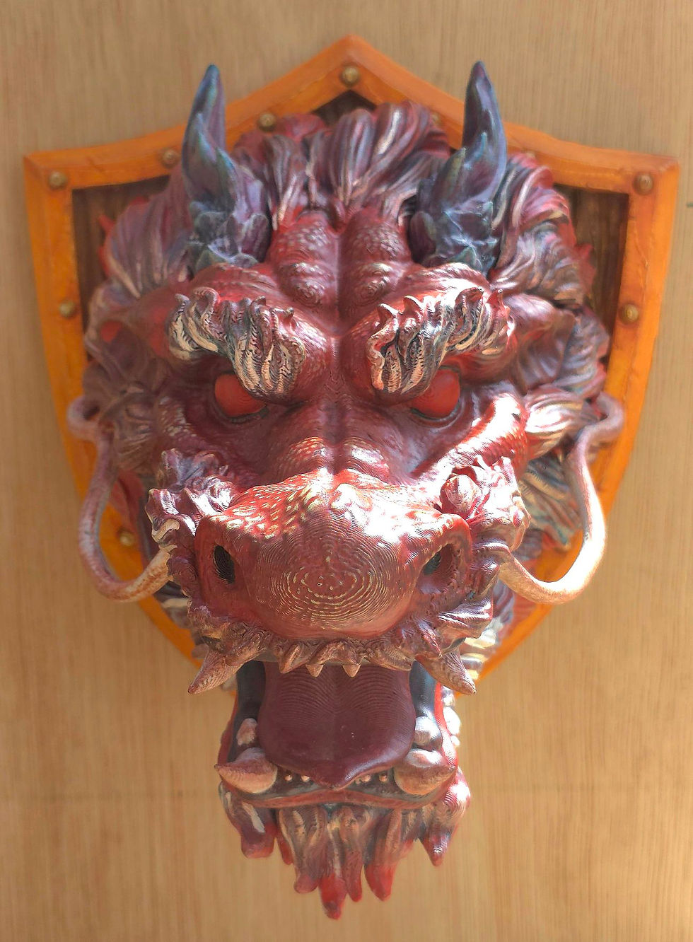 3D Printed Chinese Dragon  Wall Plaque