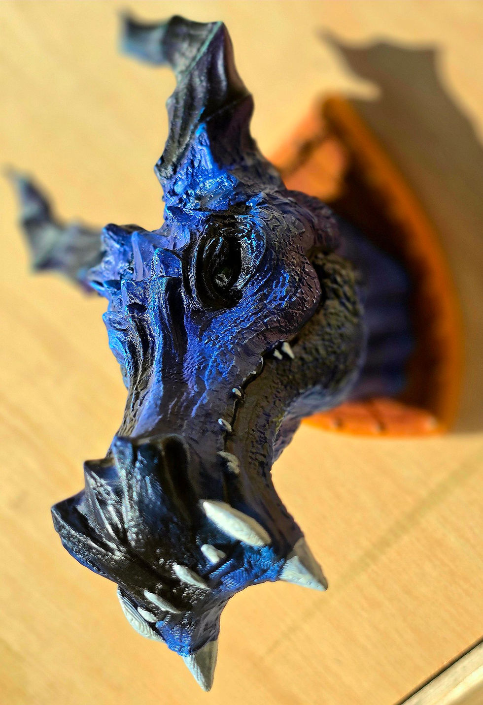 3D Printed Dragon Wall Plaque Hand Painted By ClawaBear