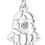 Thumbnail: Silver Cubic Zirconia Hamsa Bracelet Charm