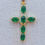 Thumbnail:  Cornwall Green Sea Glass & Cubic Zirconia Cross Necklace