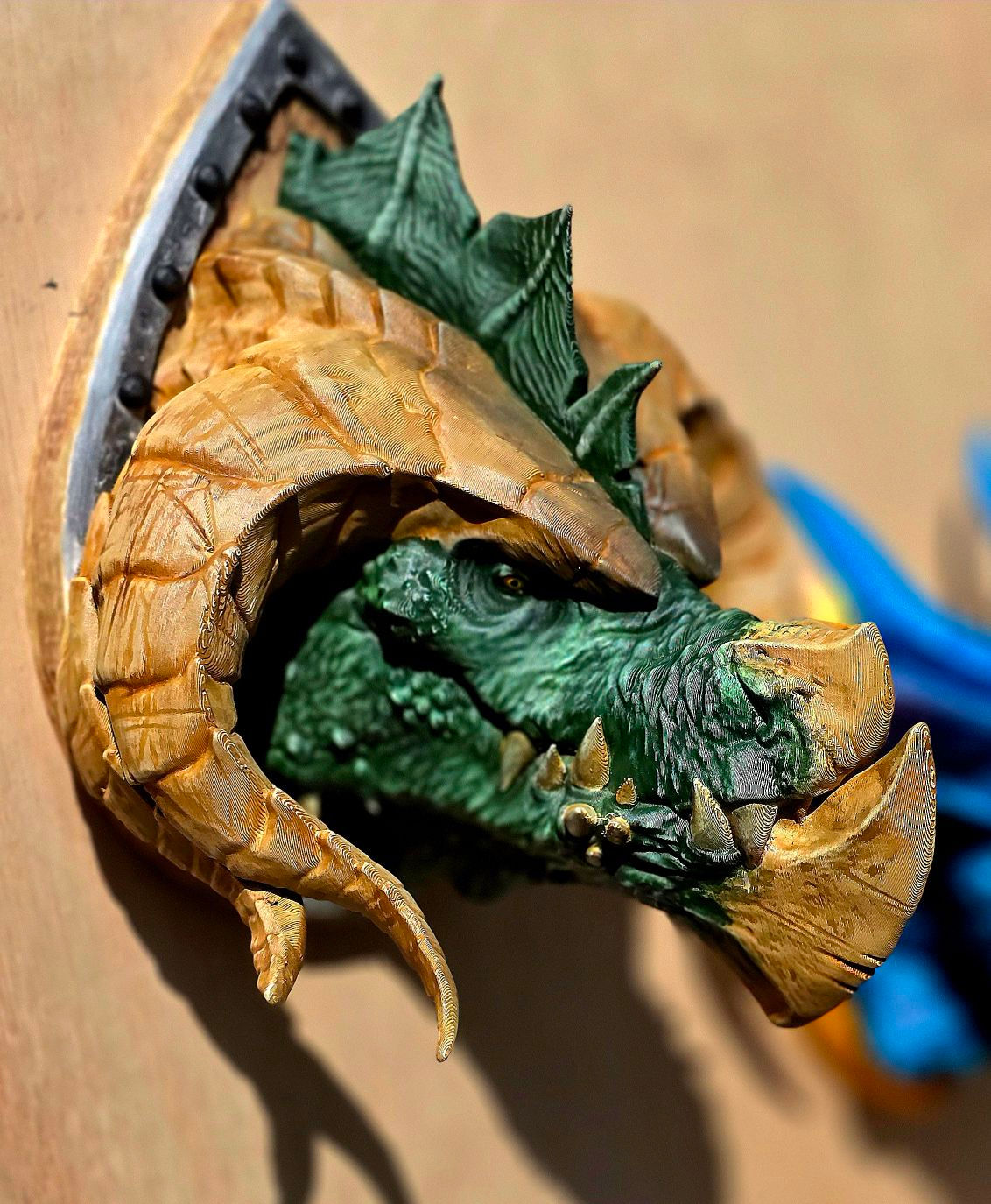 3D Printed Dragon Shied Wall Plaque