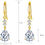 Thumbnail: Rose Gold Teardrop Cubic Zirconia Dangle Earrings By ClawaBear