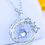 Thumbnail: Sterling Silver Feather Pendant Necklace with Moonstone