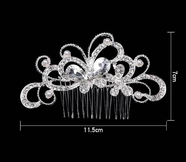 Butterfly-Inspired Bridal Hair Comb
