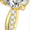 Thumbnail: 14K Gold Plated Cubic Zirconia Adjustable Ring ClawaBear