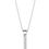 Thumbnail: Silver Timeless Elegance Drop Bar Necklace