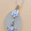 Thumbnail: Silver Frosted Sea Glass Turtle Charm Necklace