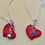 Thumbnail: Rare Cherry Red Sea Glass Heart Necklace