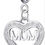 Thumbnail: Silver Cubic Zirconia Love Heart Mum Bracelet Charm
