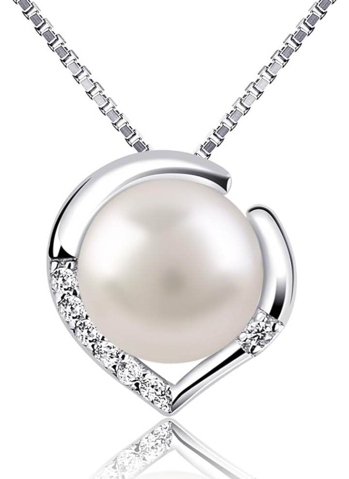  Sterling Silver Freshwater Pearl Pure Radiance Necklace 