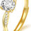 Thumbnail: 14K Gold Plated Cubic Zirconia Adjustable Ring ClawaBear