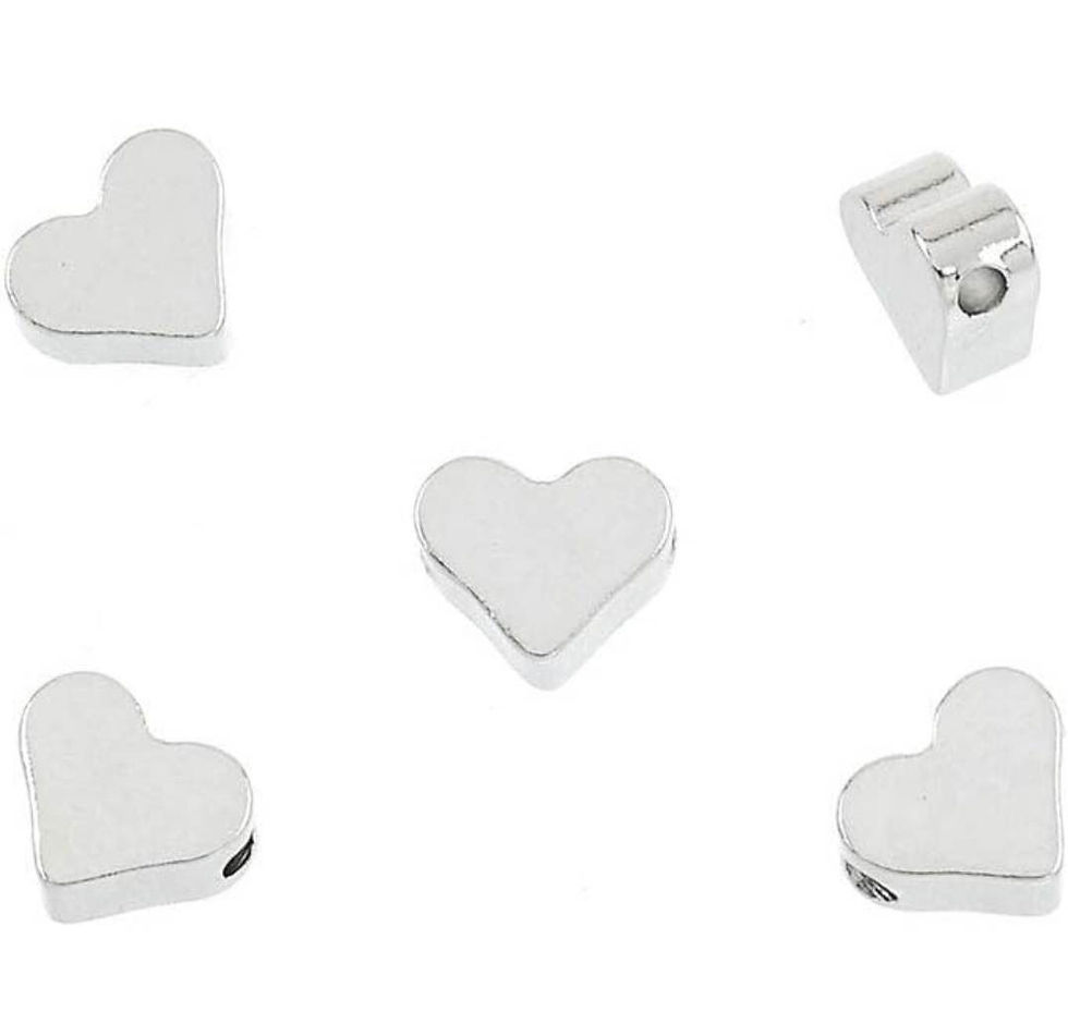 Silver Heart Jewellery Charms