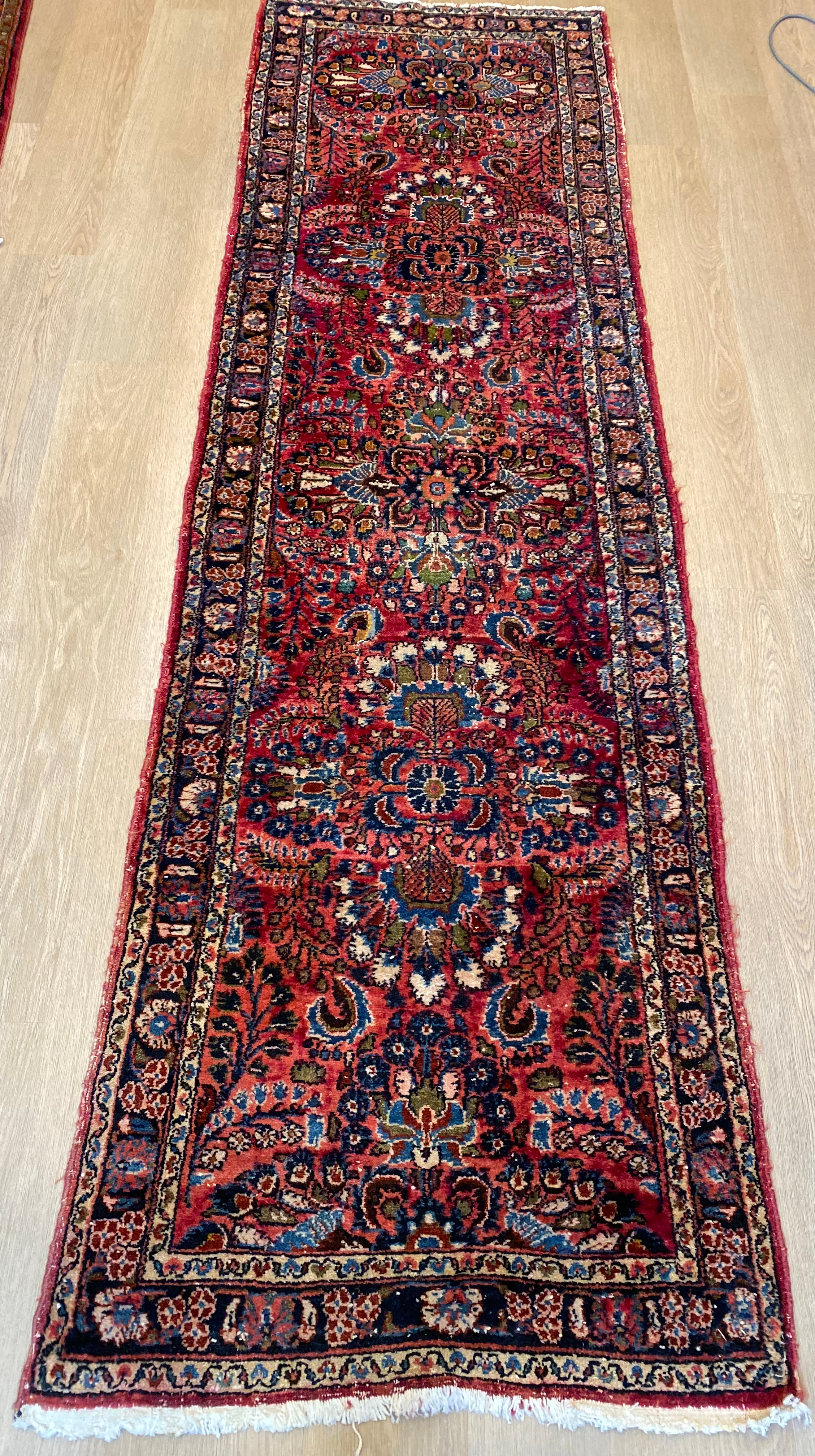 Antique Persian Hamadan Karajeh; size 2'10"x9'8"