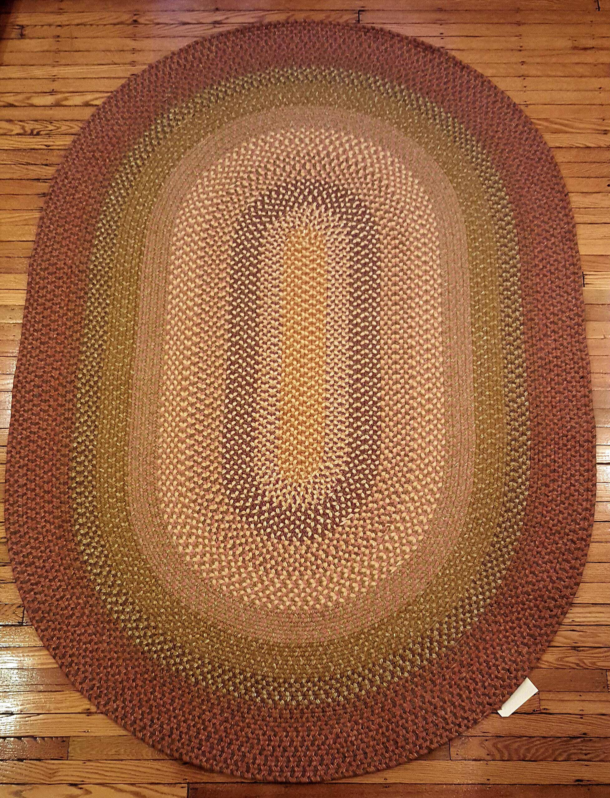 Craftworks Braided Rug Style KRA01-Sunset Size 5'x7' Oval