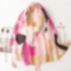Silk Scarves - Women's Retro Colour Block Silk Scarves