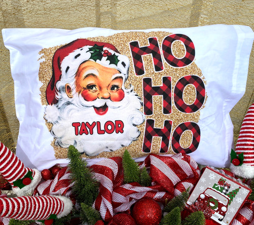 Santa head pillow with 