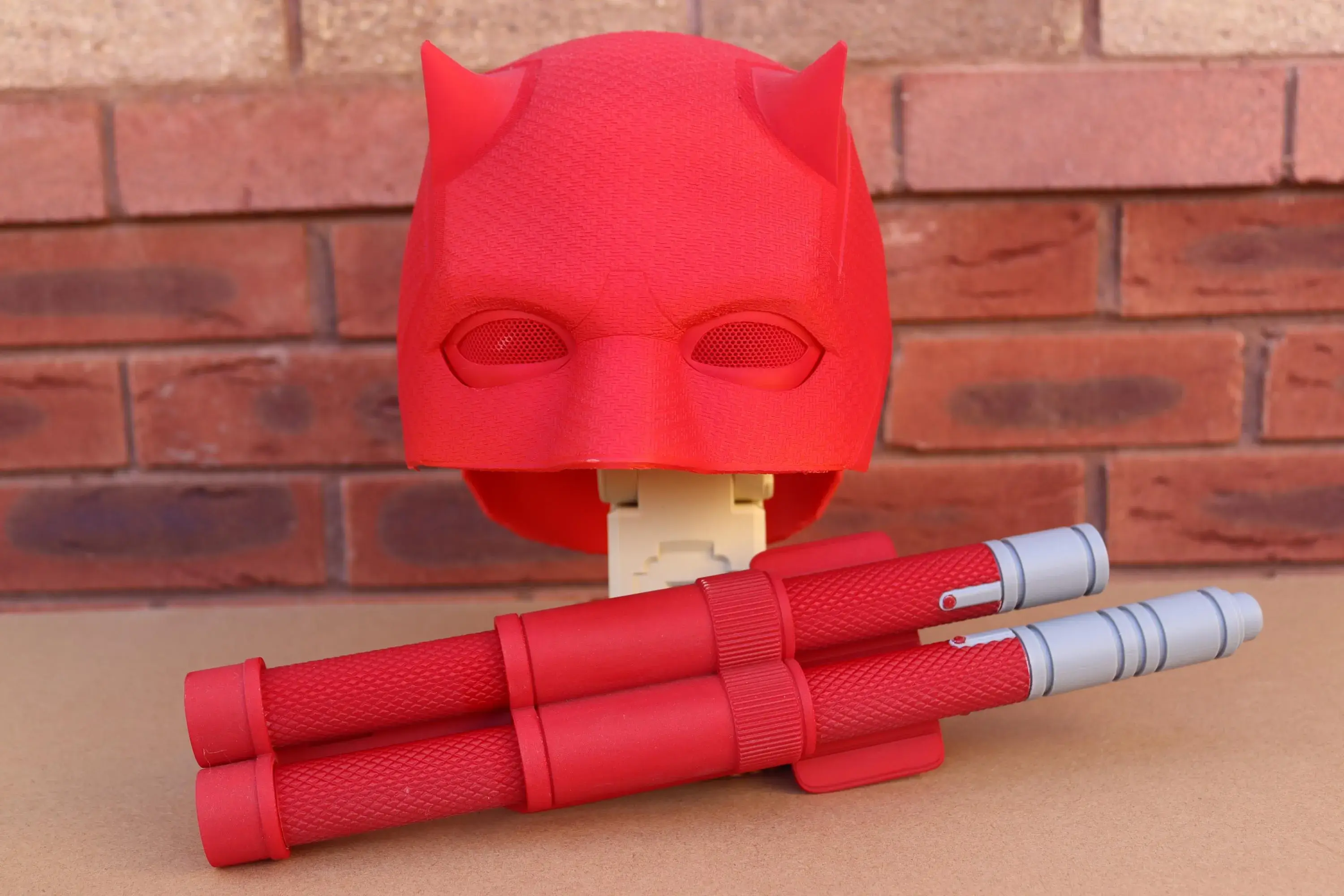 Daredevil Mask/Helmet & Billy Clubs