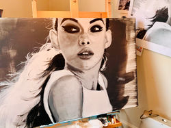 OH/ACRYLIC PAINT ON CANVAS