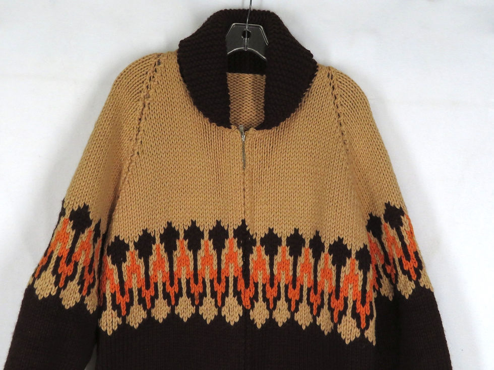 Thumbnail: Retro unisex heavy wool cardigan