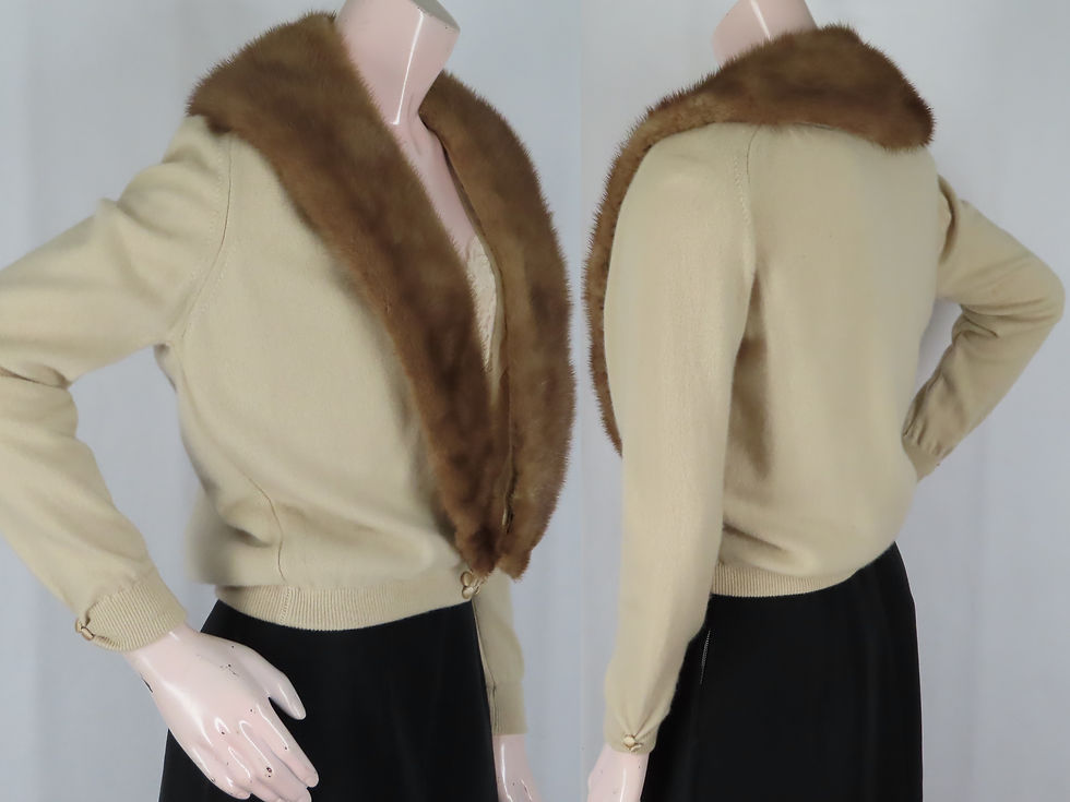 Thumbnail: Side views of retro pinup cardigan