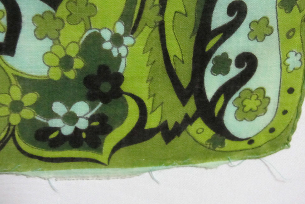 Thumbnail: Closeup of handkerchief edge showing Monique signature