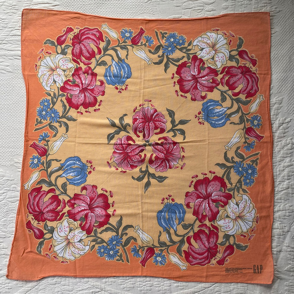 Orange scarf with floral print by GAP
