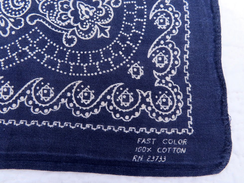 Thumbnail: corner text vintage blue bandana