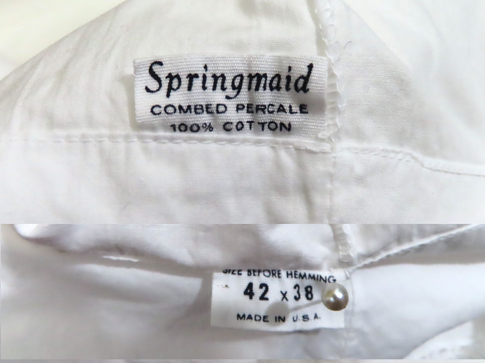Thumbnail: Vintage Springmaid label on a white pillowcase