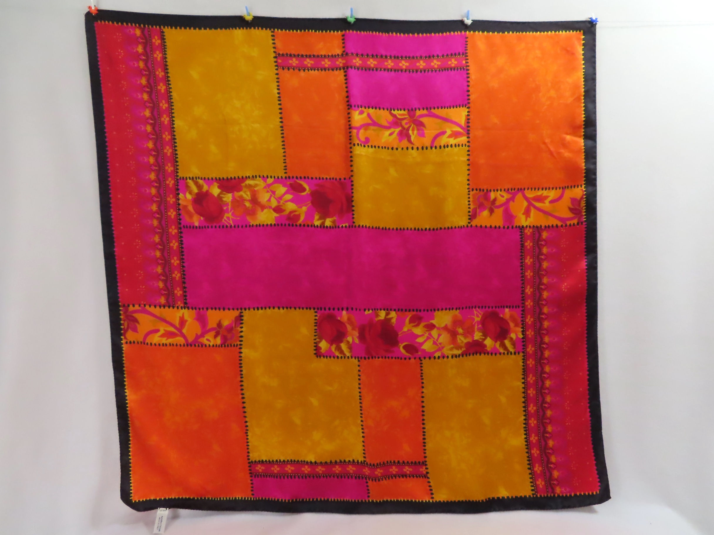 large square bright print scarf