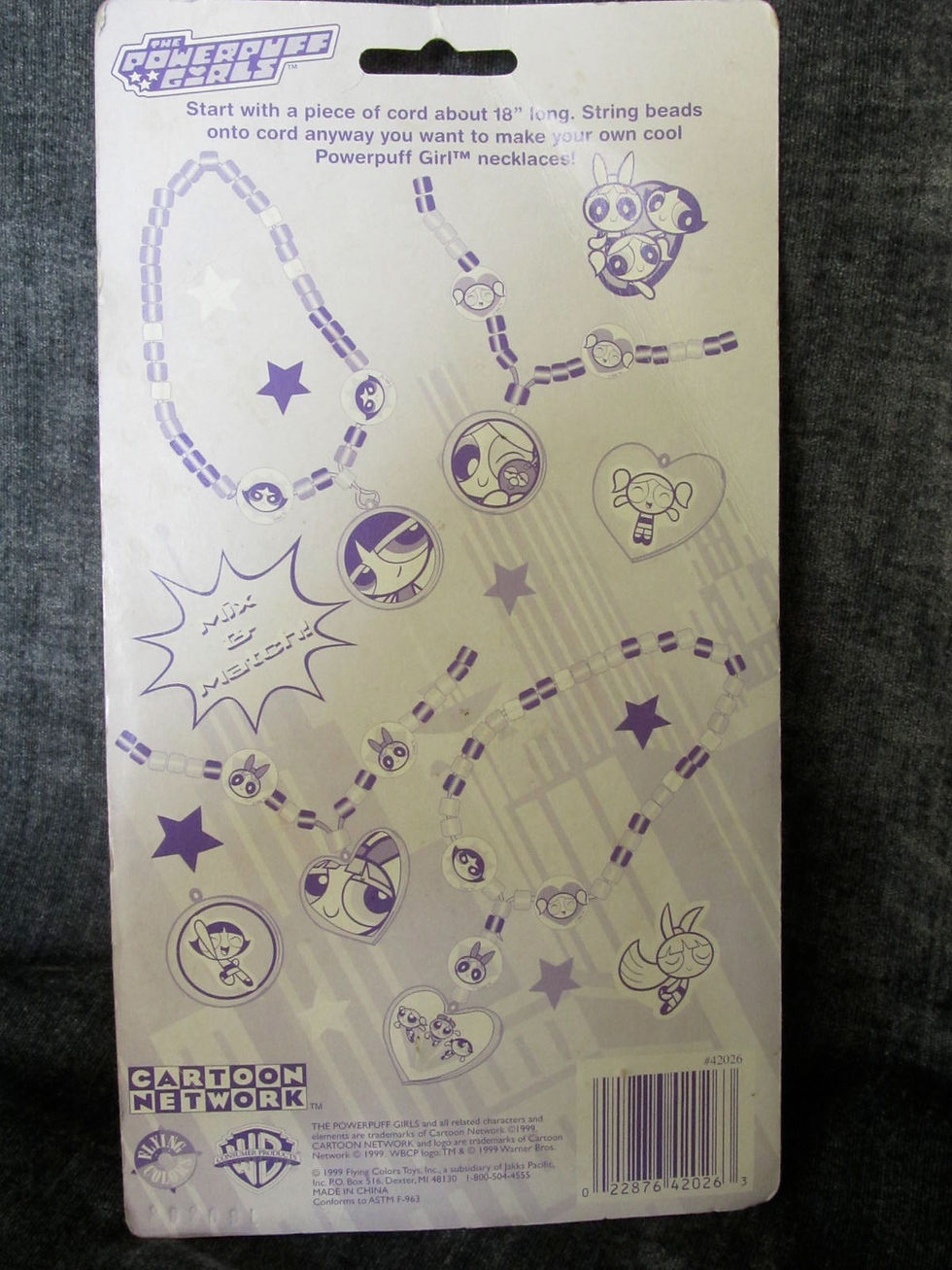 Thumbnail: Back of beaded necklace kit with instructions