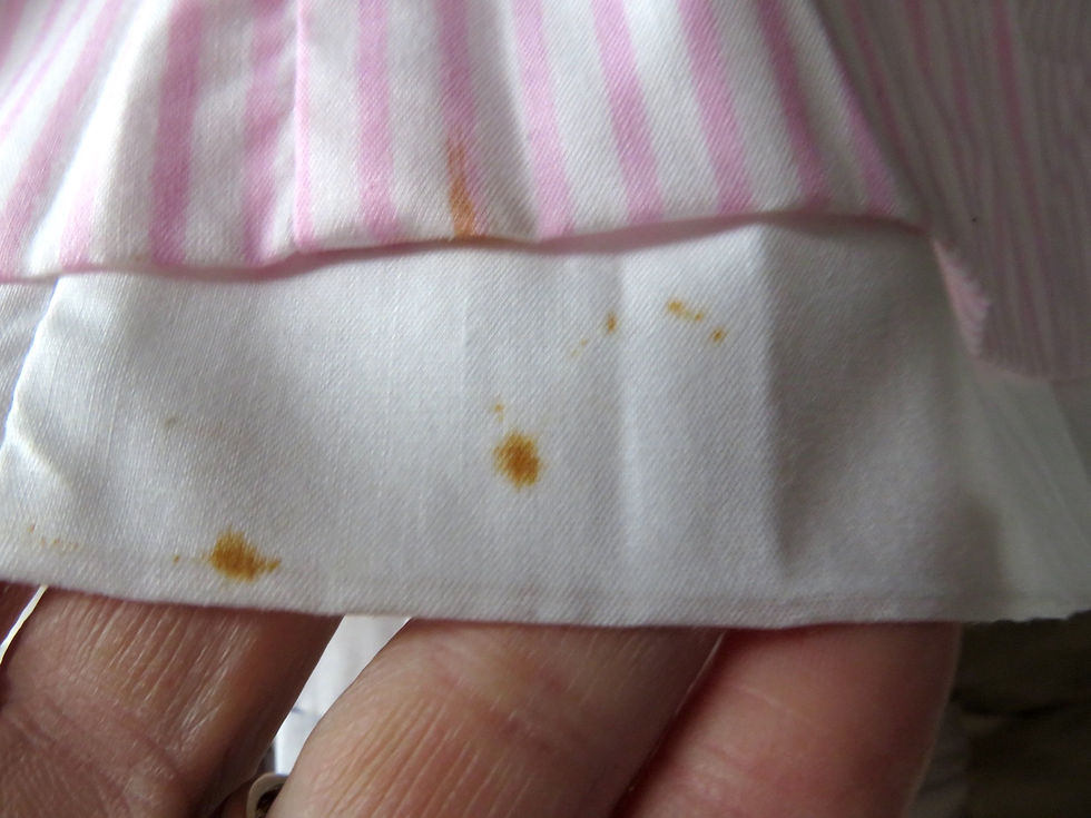 Thumbnail: NWT 80s Baby Dress Pink White Stripe 18 mo
