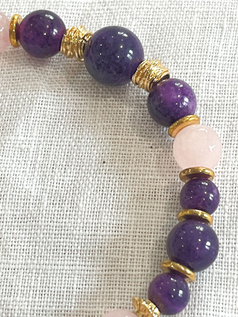 Miniaturbild: Bracelet LAVANDE  Amethyste - Quartz rose