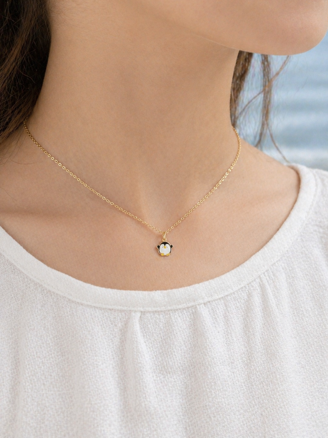 Chaine Pendentif Pingouin