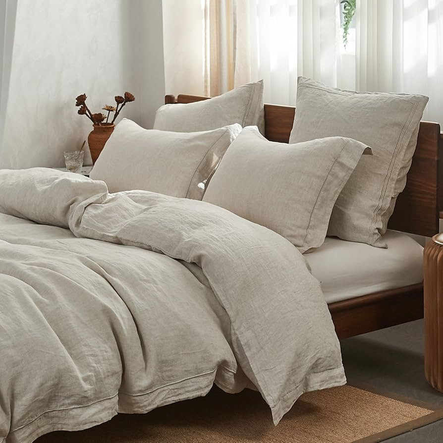 Washed Linen Duvet Cover Set — Stonewashed Luxury Bedding