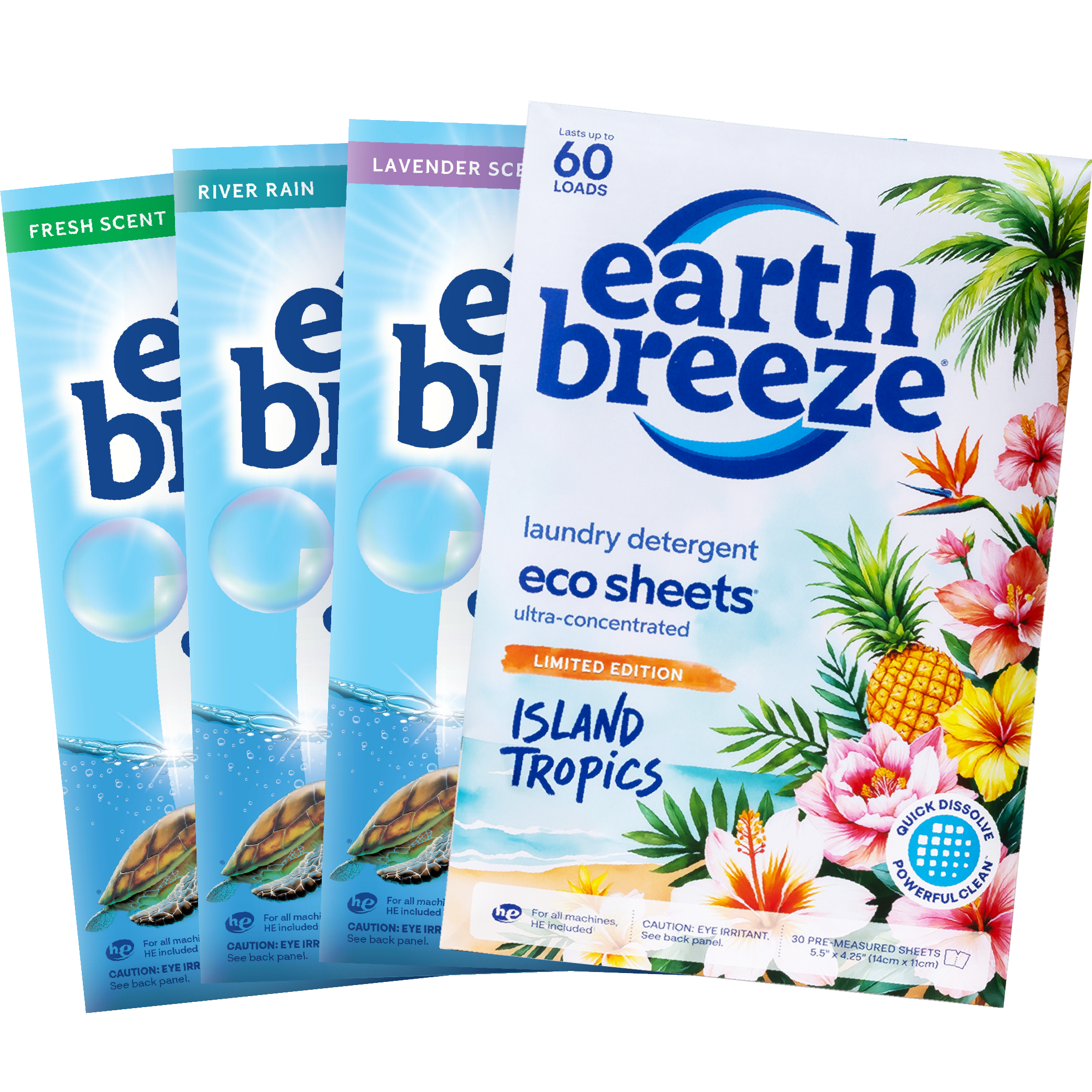 Earth Breeze Laundry Detergent Eco Sheets — 60 Loads